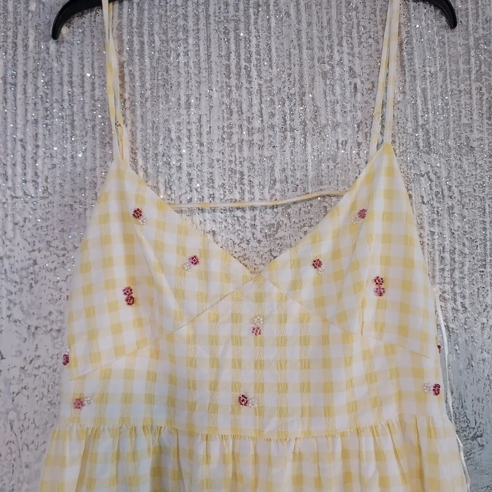 ZARA gingham Long Summer dress - Picture 9 of 9